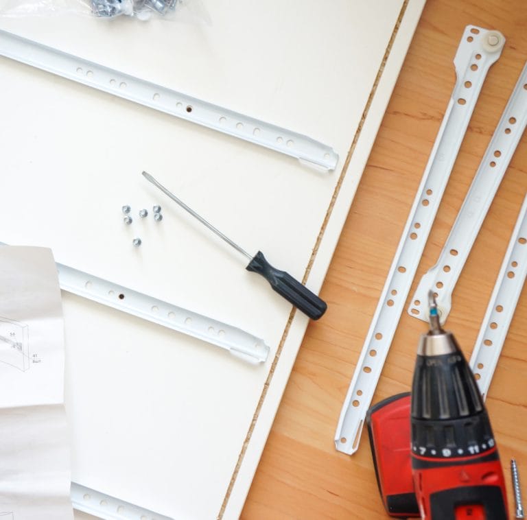 assembly of furniture