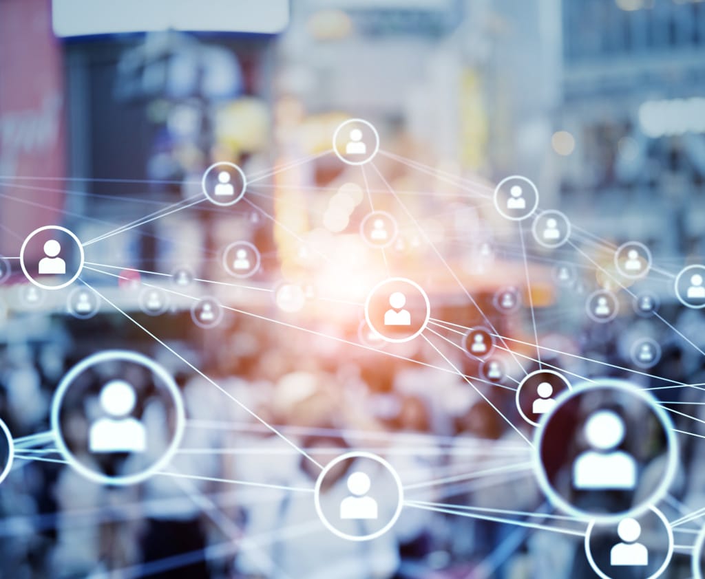 People communication network concept. Social media.