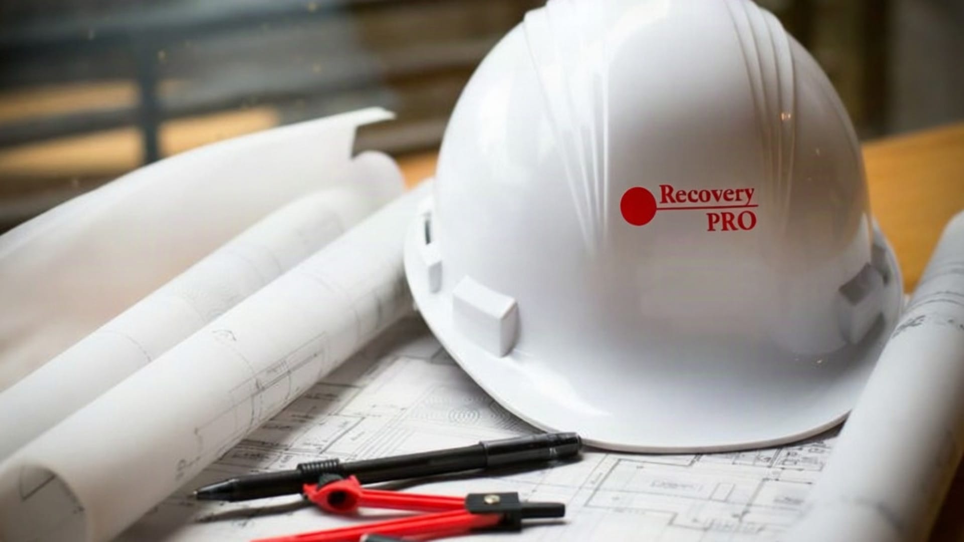 A RecoveryPRO helmet on a site plan